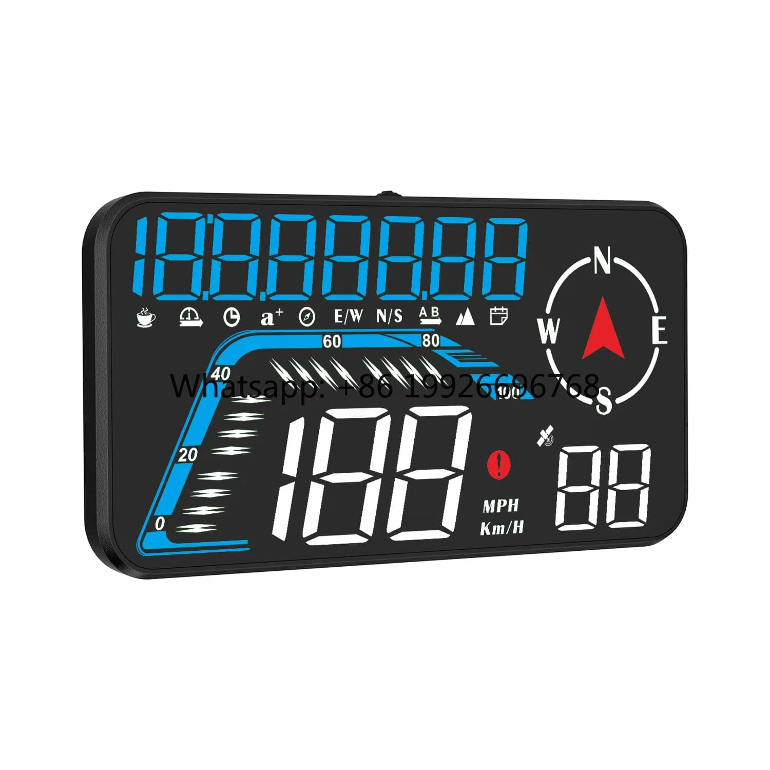 New G12 Display Head-up GPS USB Plug & Play HUD for Auto, Intelligent Electronics with LED Display, Warning Function Water Temperature