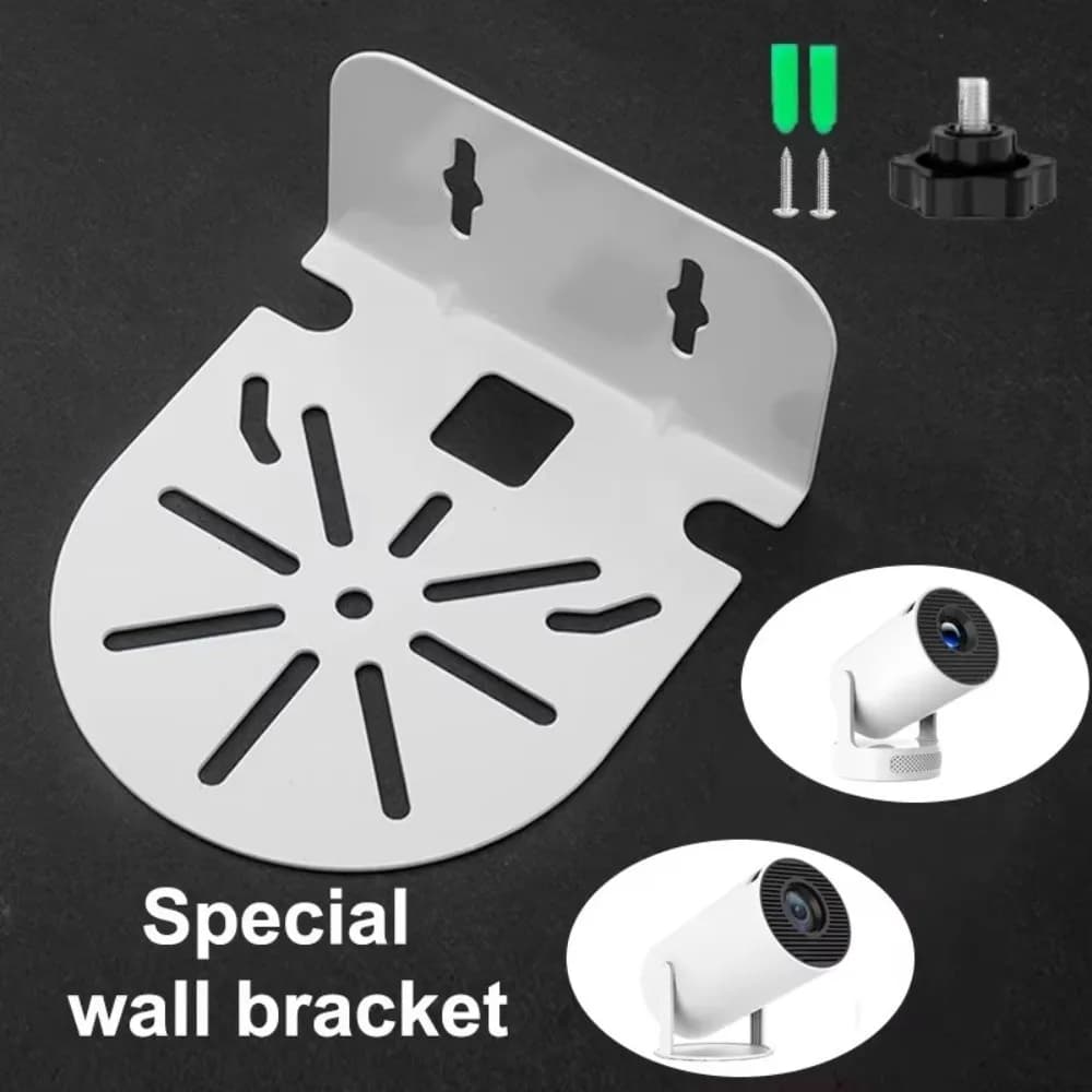 Supporto per proiettore da parete, robusto e durevole, staffa per fotocamera in metallo, senza chiodi, per mini proiettore HY 300Pro/260/320