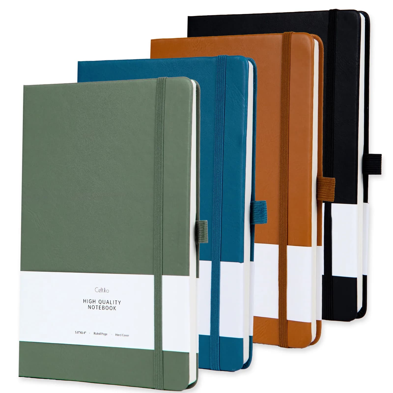 1/2/pcs A5 Lined Notebook Journal PU Leather Hardcover with Elastic Band School Supplies for Students Writing And Note-Taking