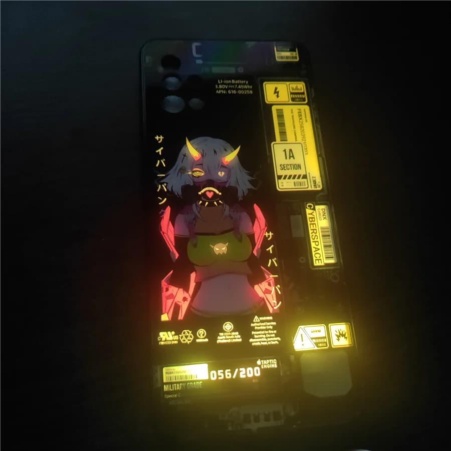 Luminous LED Flash Case for Samsung S22 Ultra S21 Note 20 Ultra S20FE S23 S24 S25 Plus A52 A32 Anime Selfie Light Glass Coques