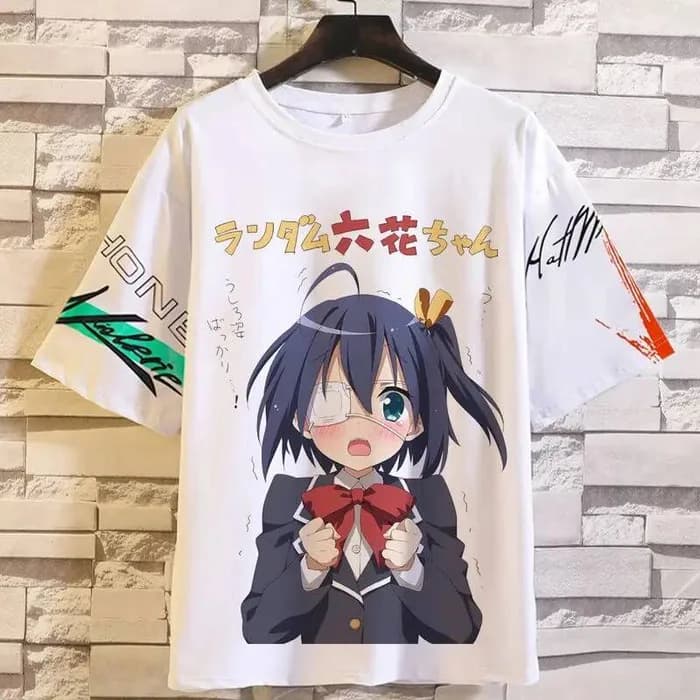 Chuunibyou ha bisogno anche di cadere d'amore Little Bird Tour Rikka Merchandise T-shirt a maniche corte Abbigliamento estivo ampio GIOCO anime