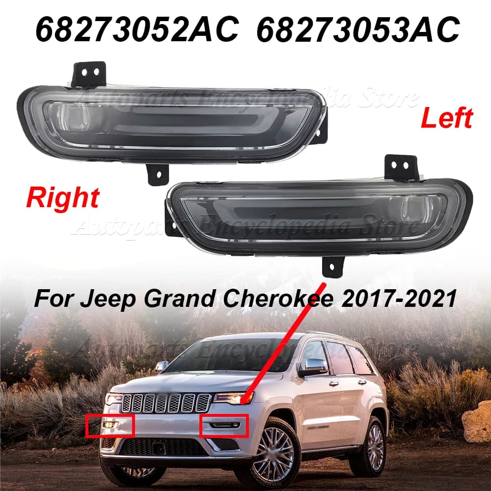 Per Jeep Grand Cherokee 2017-2021 Ricambi Auto 68273053AC Luce Diurna a LED per Auto Fendinebbia DRL Fari 68273052AC