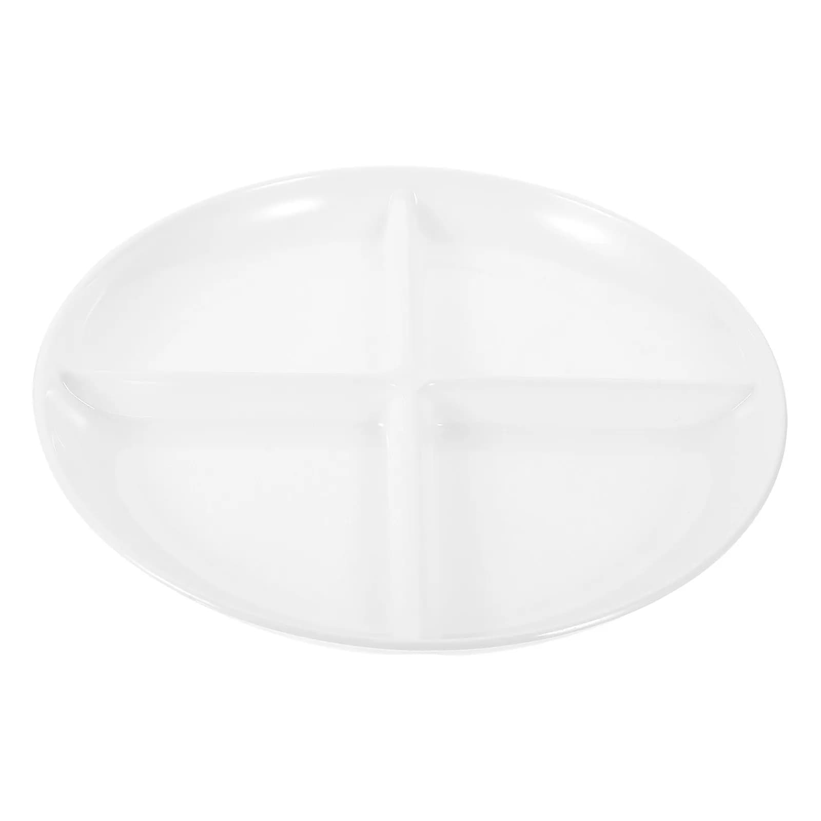 Divided Fruit Plate Multi-Grid Household Snack Tray Kitchen Storage Plate Multi-Compartment Candy Nuts Dried Fruit Serving