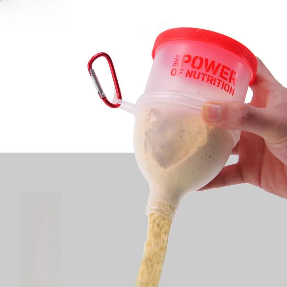 Portable Protein Powder Cup with Funnel Storage Box Fitness Shake Cup Subpackage Box American Style Pure Color from Mainland ...