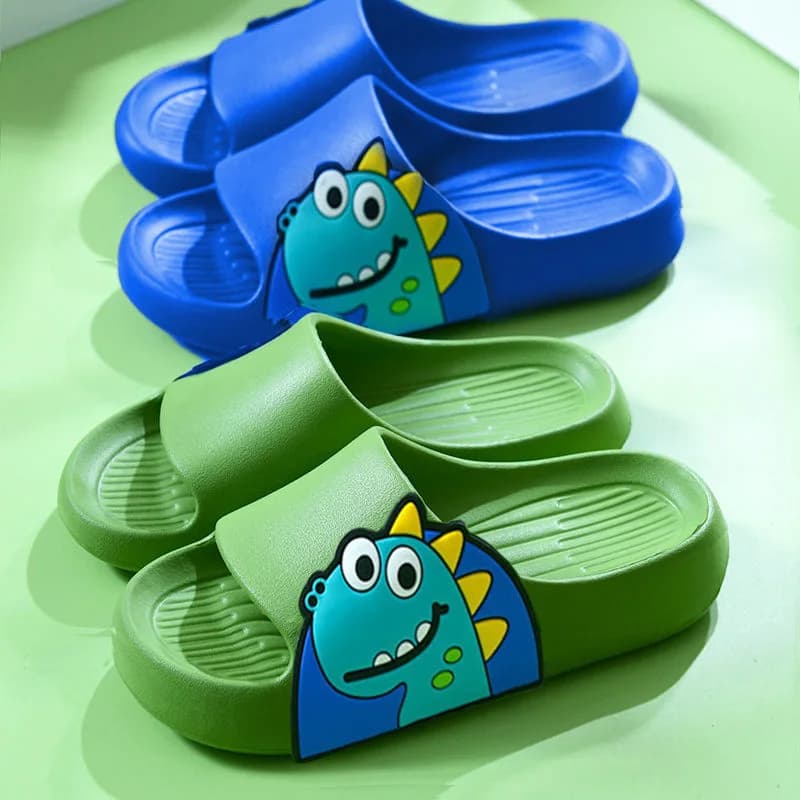 Dinosaur Children's Indoor Slippers Soft Bottom Anti-Slip Bathroom Bathing Home Comfortable Cute Cartoon Girls Sandals