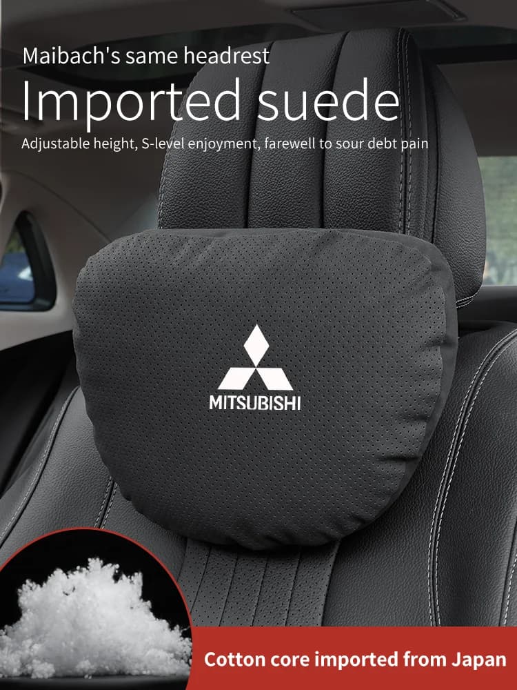 Cuscino poggiatesta e supporto lombare per auto, cuscino cervicale per Mitsubishi Outlander Pajero ASX Lancer Evolution X L200 Ralliart