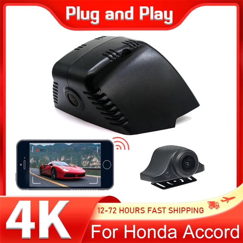 New! Plug and play Dash Cam For Honda Accord 2023 2024 2025 Dashcam 4K OEM Style Car DVR Video Recorder WIFI APP,Car Accessories