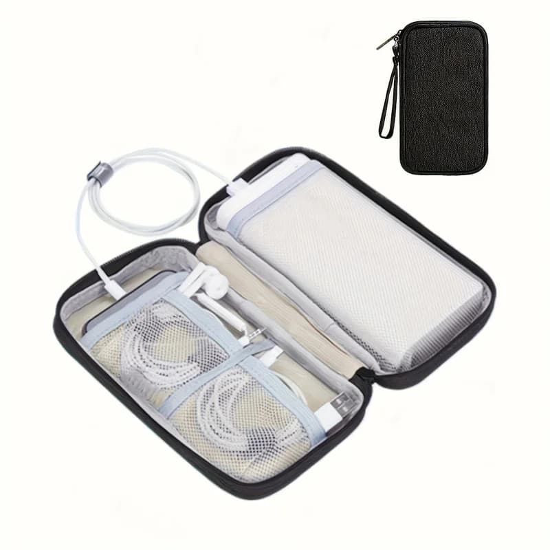Custodia per cavo dati, custodia per cuffie, caricabatterie, custodia per cellulare, disco rigido e custodia multifunzionale per chiavetta USB