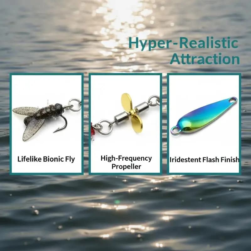 Long-range Casting Fishing Lures Propeller Spinners Soft Baits with Lightweight Micro Fly Hooks for Kayak Fishing