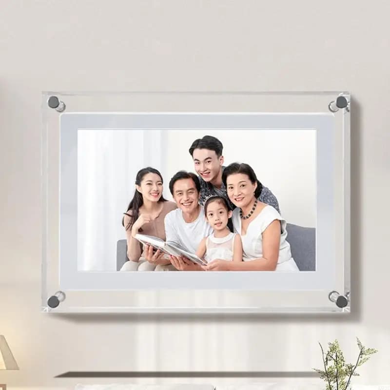 Lo schermo visualizzazione IPS con cornice per immagini digitali moderna in acrilico supporta JPG BMP MP4 AVI ricarica USB