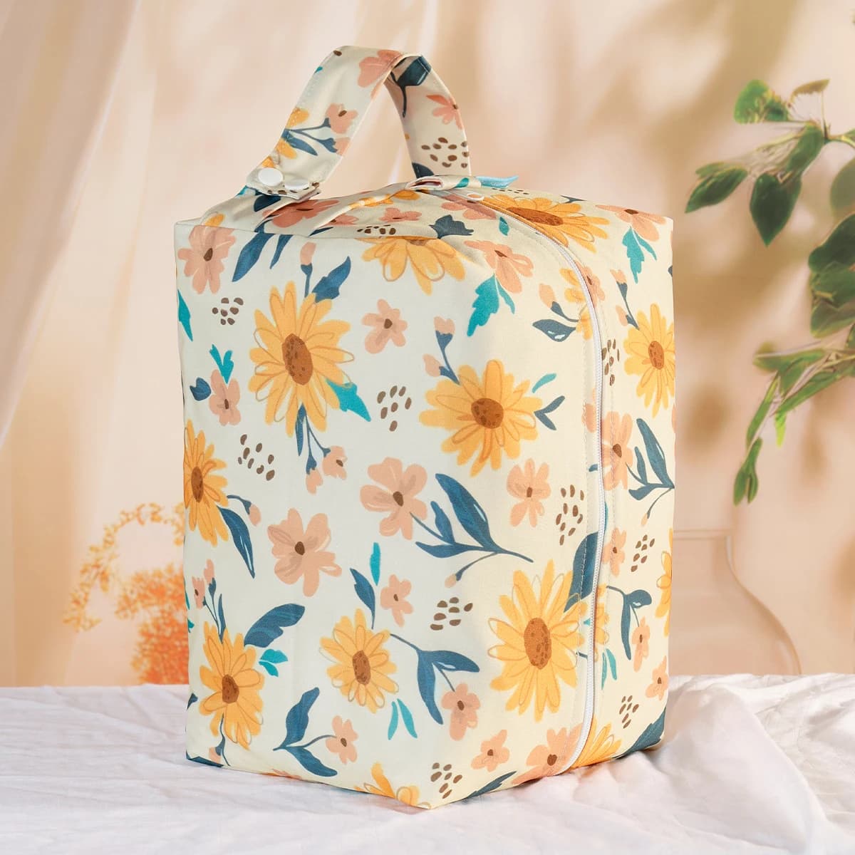 Elinfant 1 PC Baby Storage Bag doppio strato pannolino per bambini borsa bagnata stampe di moda di grandi dimensioni borsa per pannolini riutilizzabile lavabile