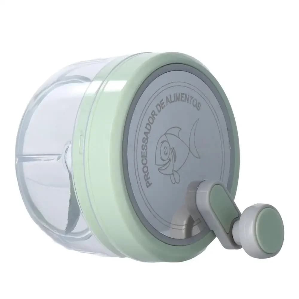 Green Food Processor Gadget da cucina 200ml/400ml Chopper per verdure Frullatore Lame in acciaio inossidabile Tirare manuale Chopper per alimenti