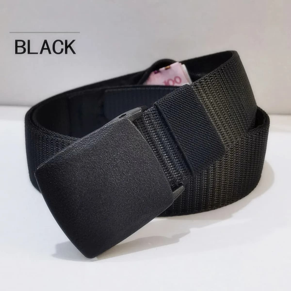 Cintura tattica da viaggio in tela per nascondere denaro, cinture portafoglio multifunzionali in nylon intrecciato