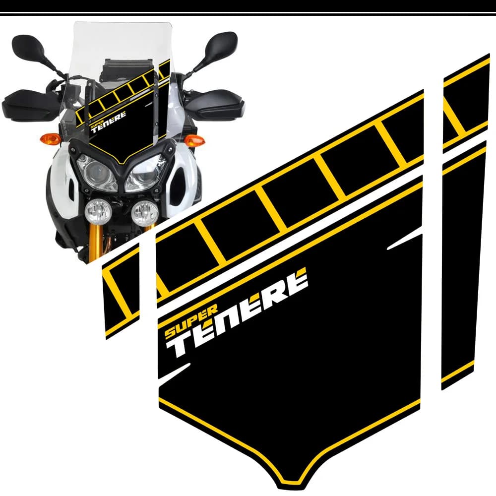 Per YAMAHA TENERE XT 1200 Z 1200XT SUPER Bagagliaio Tronco Rilievo del Carro Armato Adesivi di Protezione Parabrezza Parabrezza 2010 2011 2012 2013