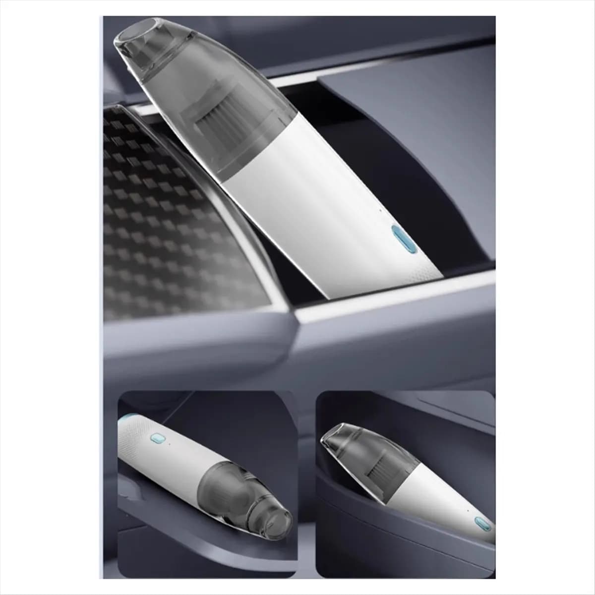 *A14E Aspirapolvere per auto Pulitore wireless Aspirapolvere portatile ricaricabile Pulitore manuale multifunzione con forte aspirazione Nero