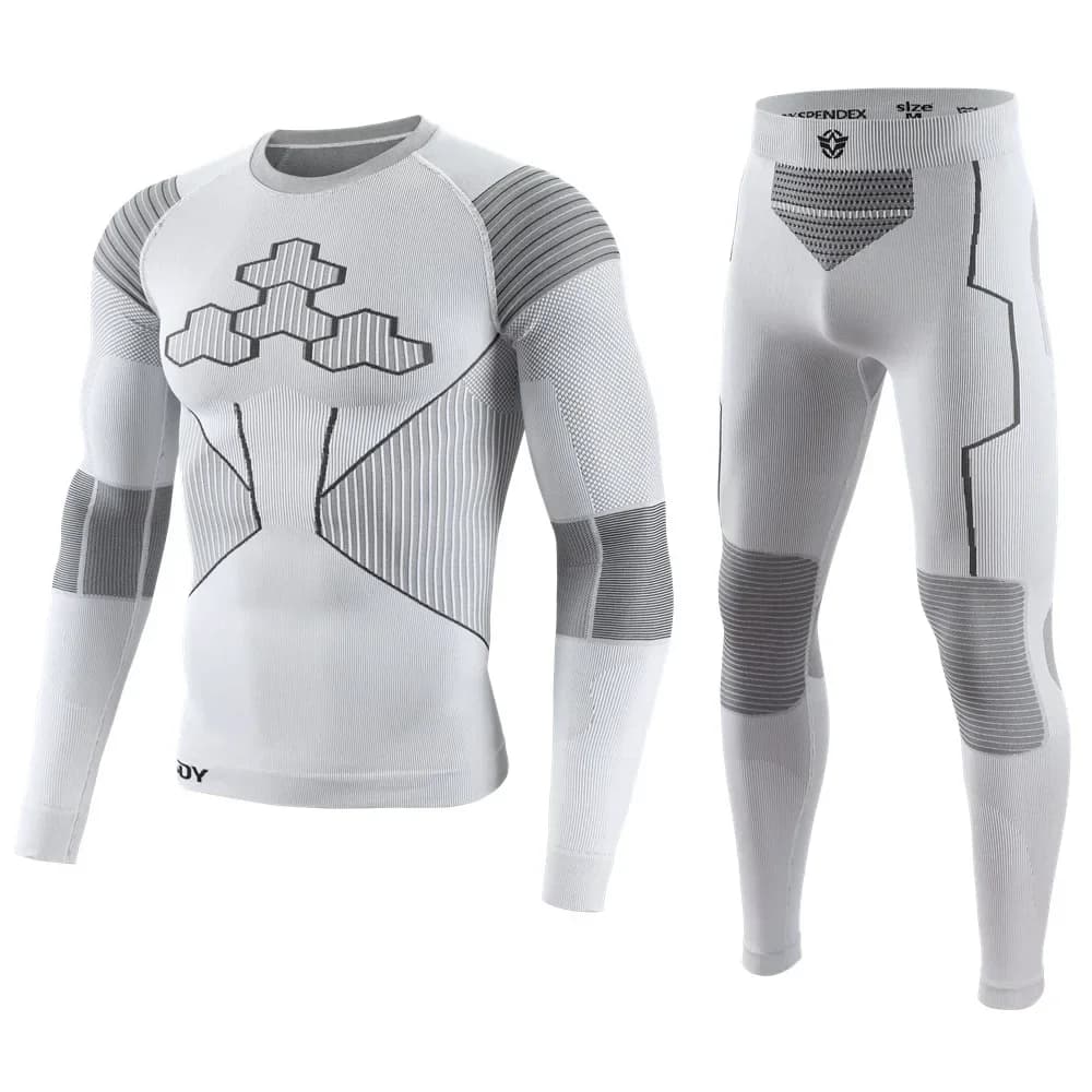 Set di Intimo Termico da Sci per Uomo e Ragazzo, Abbigliamento per Fitness, Palestra, Sci, Snowboard, Escursionismo, Corsa, Yoga ed Esercizio Fisico