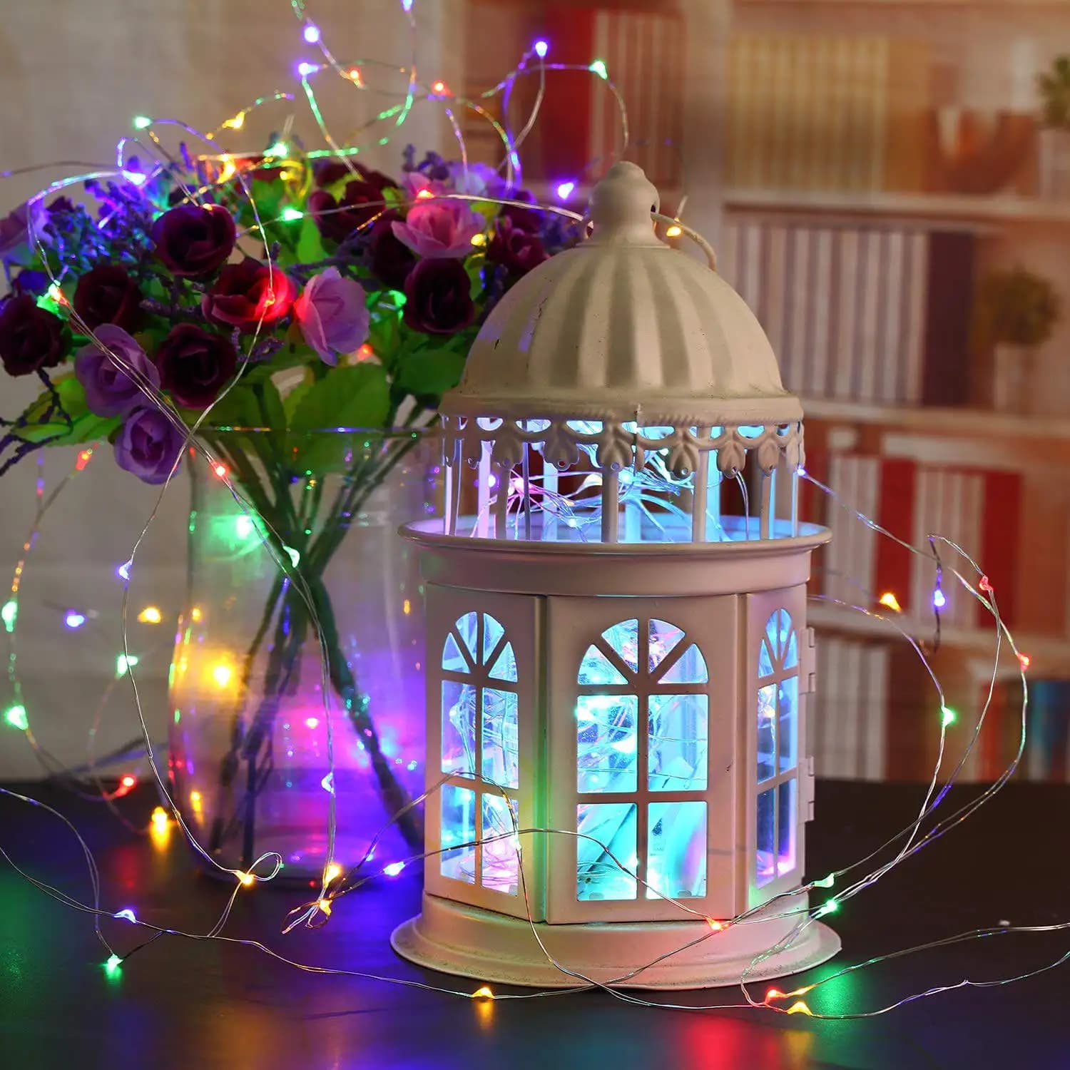 20 luci a LED in rame, lunghe 2 metri, impermeabili, flessibili, per interni ed esterni, feste, giardino, decorazioni