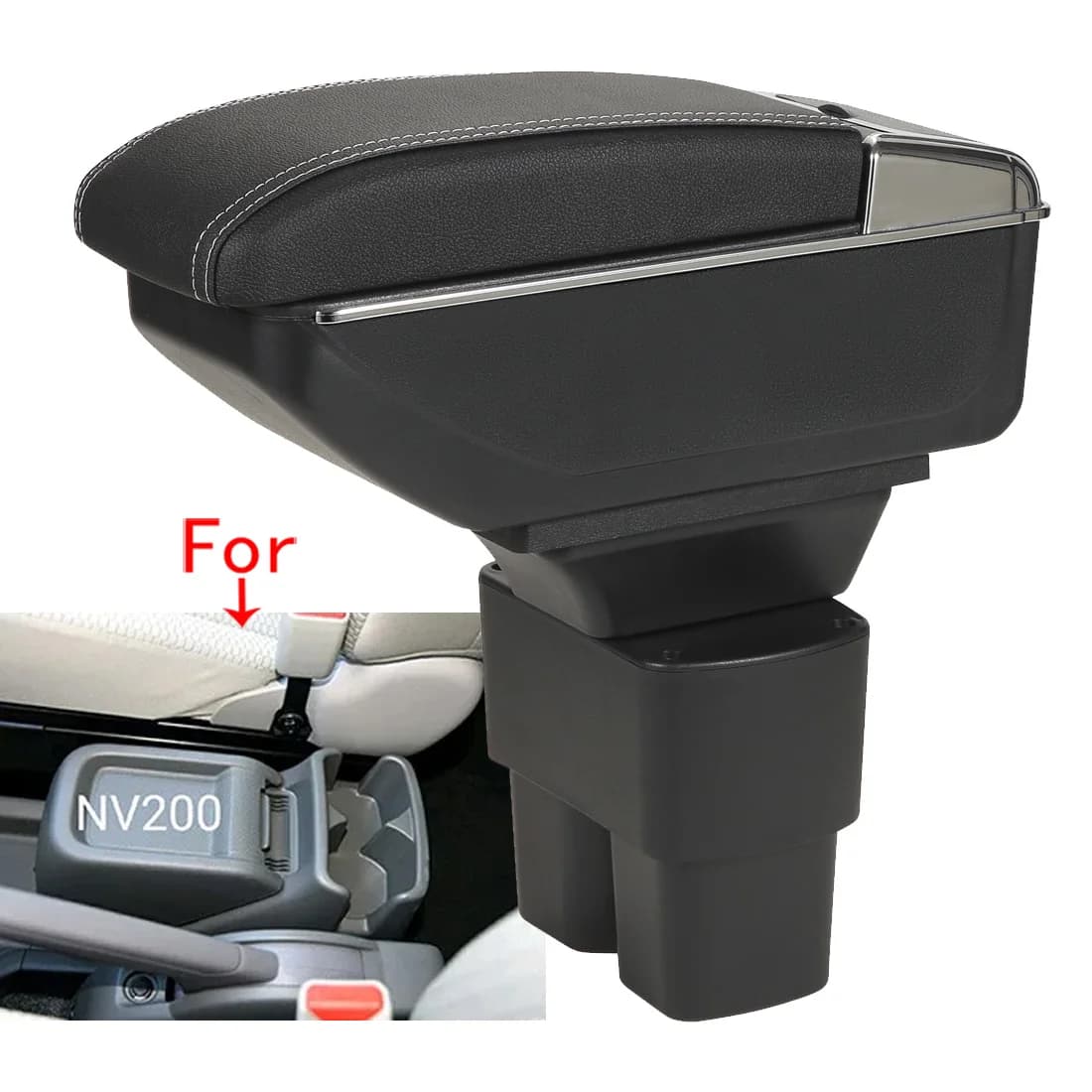 Car Armrest For Nissan NV200 evalia Armrest Box 2019 2011 2013 2014 2015 2016 Retrofit Parts Interior Storage Box Accessories