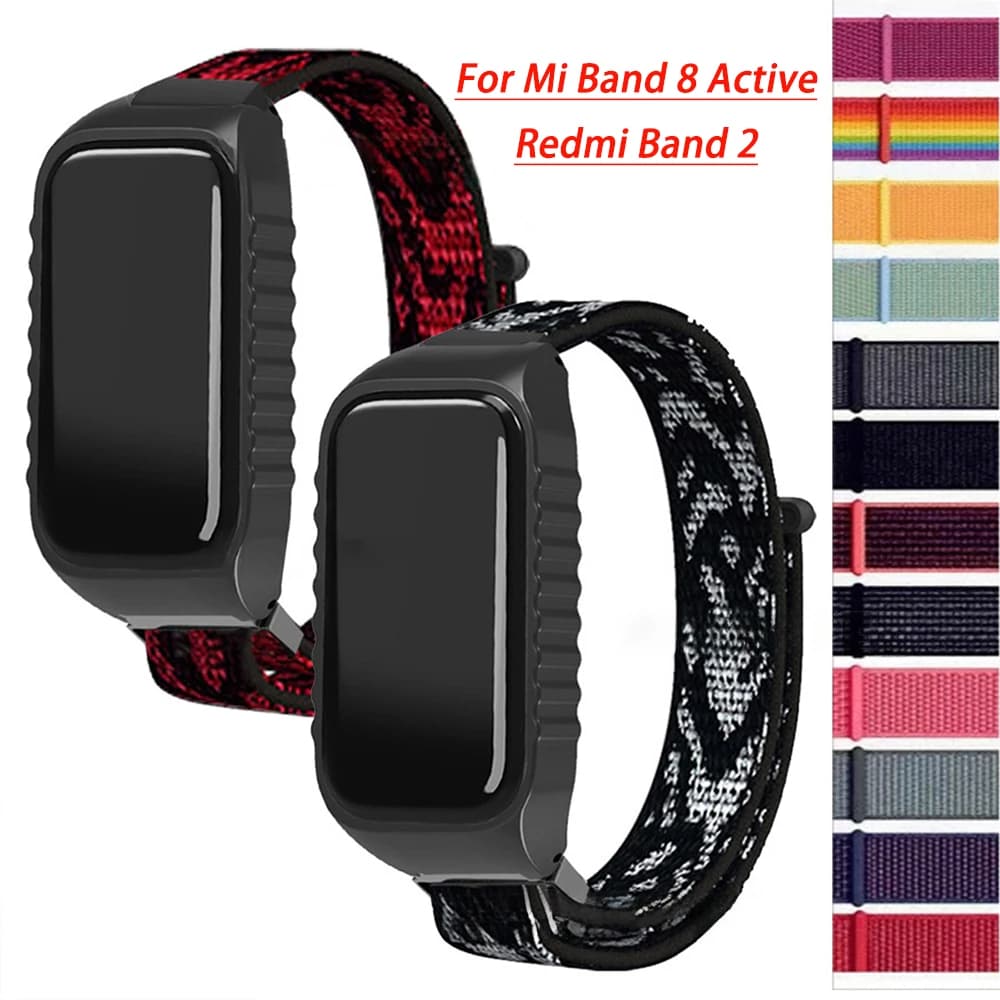 Per Xiaomi Smart Band 8 cinturino attivo cinturino in nylon nuovo per Redmi Band 2 cinturino Smart Watch Correa accessori per cintura