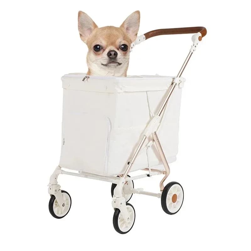 Nuovo Passeggino per Animali Domestici 2024 con Ampio Spazio, Carrello Pieghevole per Cani di Piccola Taglia, Prodotti per Animali