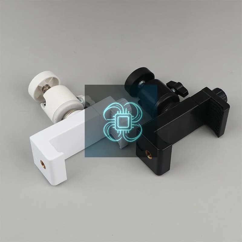 No Punch 360° Rotatable Clip-on Webcam Stand, Adjustable Camera Clamp Holder, Monitor Mount Bracket for Home Desktop
