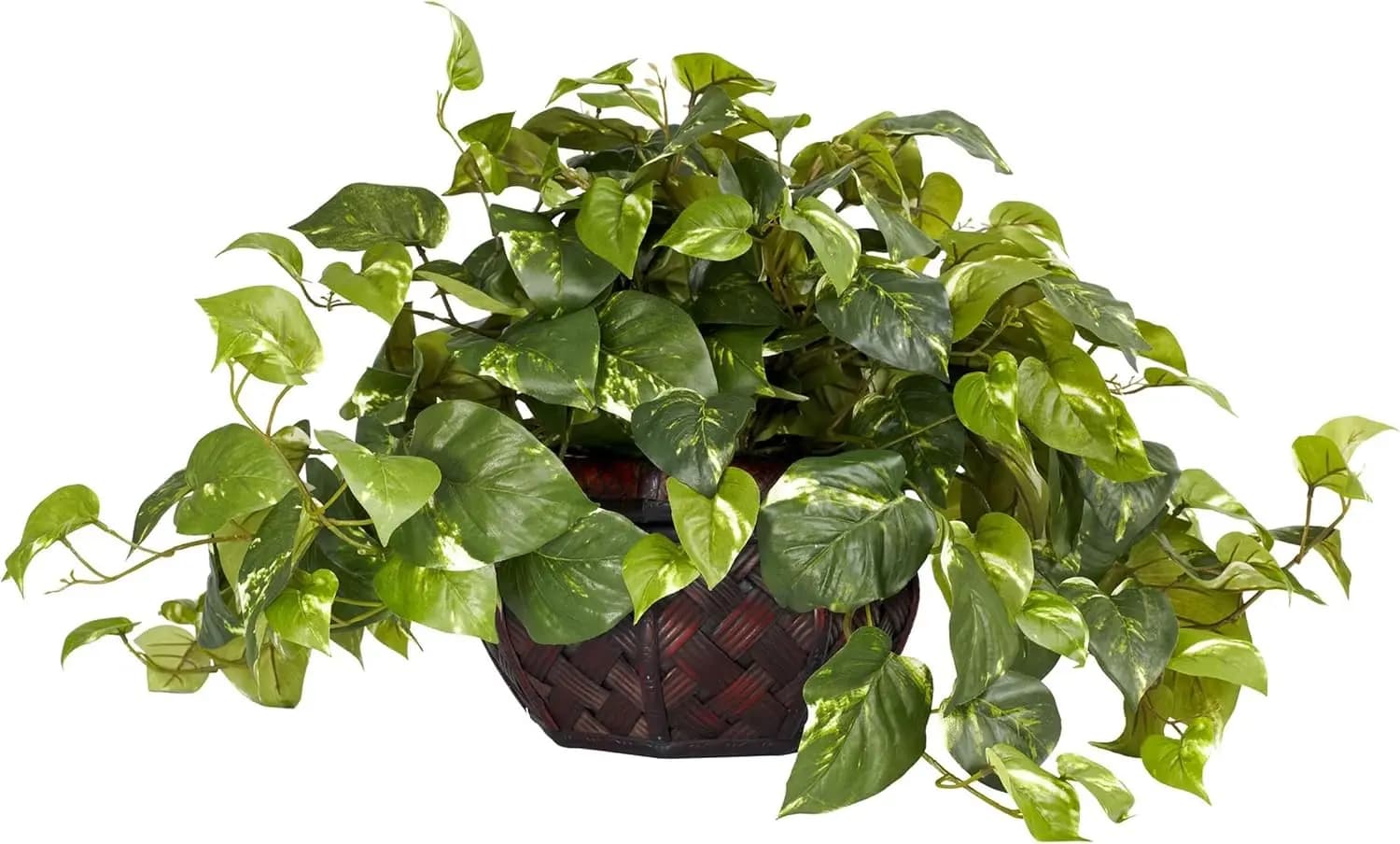 Artificial Pothos Plant with Decorative Vase for Home Office Decor Lifelike Greenery