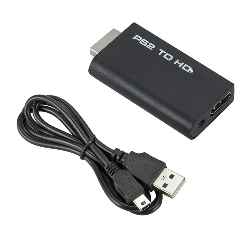 PS2 to Hdmi Video Audio Converter Adapter With 3.5mm Audio Port For Sony PS2 Game Console Support 480i 480p HDTV Monitor