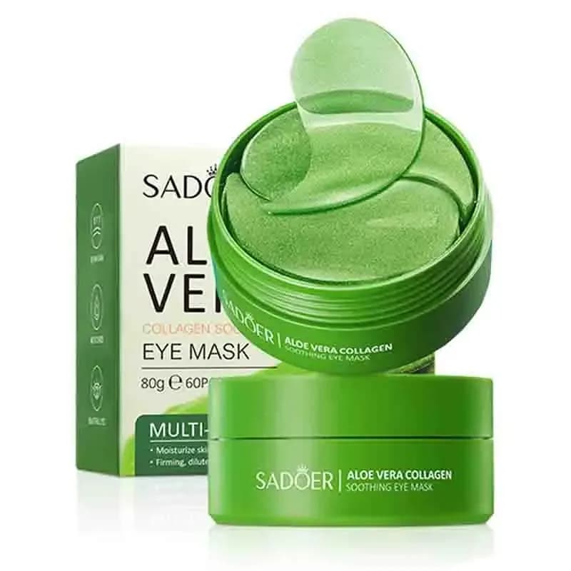60pcs Aloe Vera Collagen Eye Mask Anti Dark Circles Eyes Bags Moisturizing Anti-Wrinkles Eye Patches Eyes Mask Skin Care Product