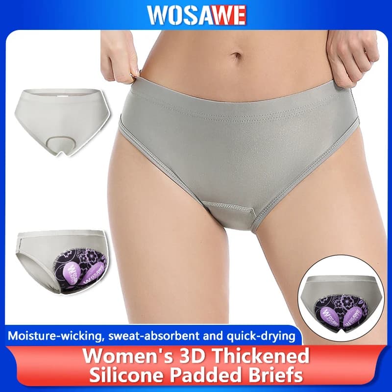 Pantaloncini da ciclismo imbottiti da donna WOSAWE – Mutande traspiranti per MTB e bici da strada per sport su strada e in montagna