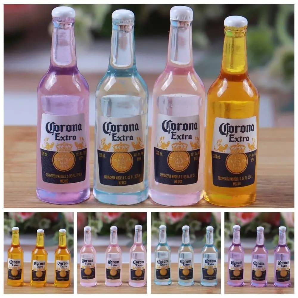 3pcs Simulation Wine Bottle Model Mini Miniature Beer Miniature Beer Bottle Creative Model Mini Wine Bottle Accessories