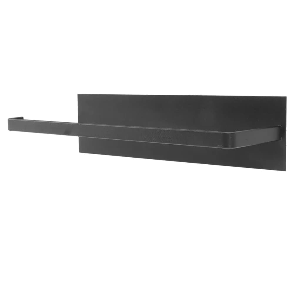 Portarotolo in Acciaio al Carbonio Nero e Bianco, Elegante e Semplice, Facile Installazione, Adesivo, Porta Asciugamani