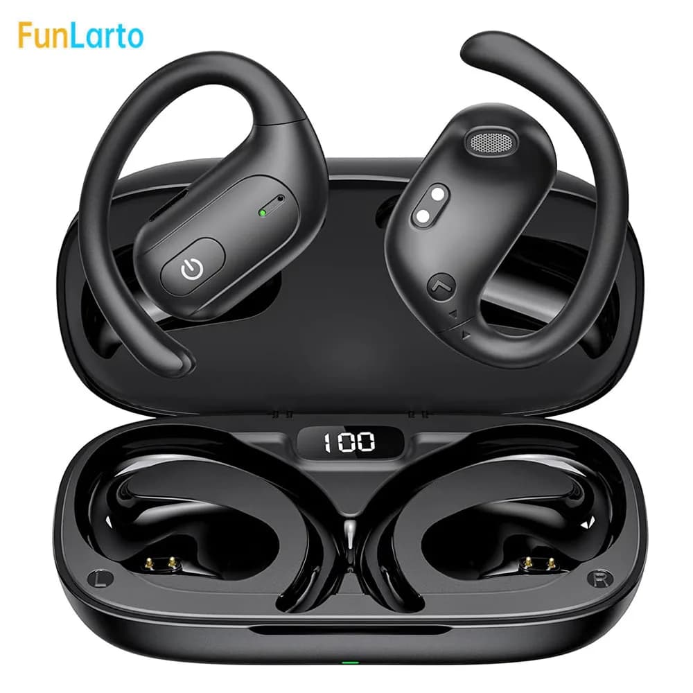 Open Ear Wireless Running Headphones Bluetooth earphones for runners Ultra Comfort Upper Sound Safe Environmental Awareness