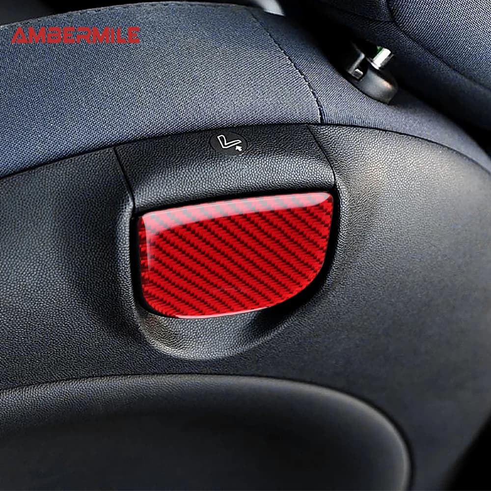 Per Mini Cooper R55 R56 R57 LHD RHD, Maniglia di Sblocco Sedile Posteriore, Adesivo in Vera Fibra di Carbonio 3D, Kit di Aggiornamento Interni Auto