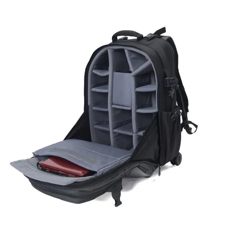 SAFROTTO SLR Camera Bag Shockproof Travel Backpack Waterproof Padded Case with Trolley Compatibility for DSLR Lenses Photography