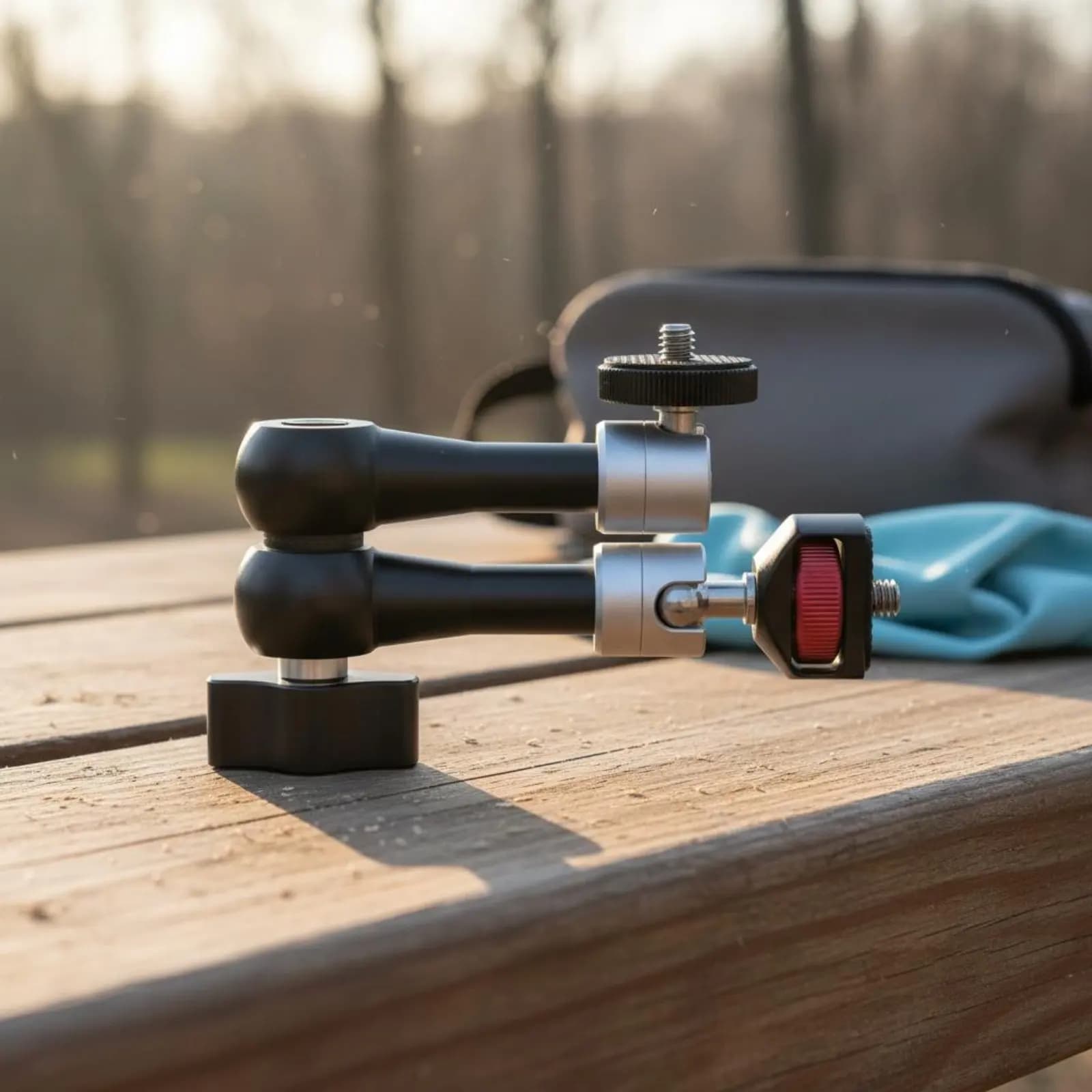 Supporto per Braccio Treppiede Compatto Versatile con Foro Filettato, Struttura in Metallo, Hardware di Montaggio Multifunzionale per Fotografia