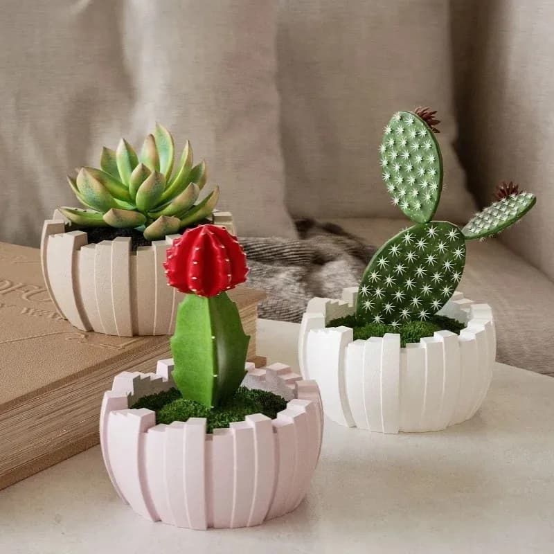 diy fence silicone candle mold vertical stripe epoxy resin storage bowl flower pot succulent concrete clay mold for crafting