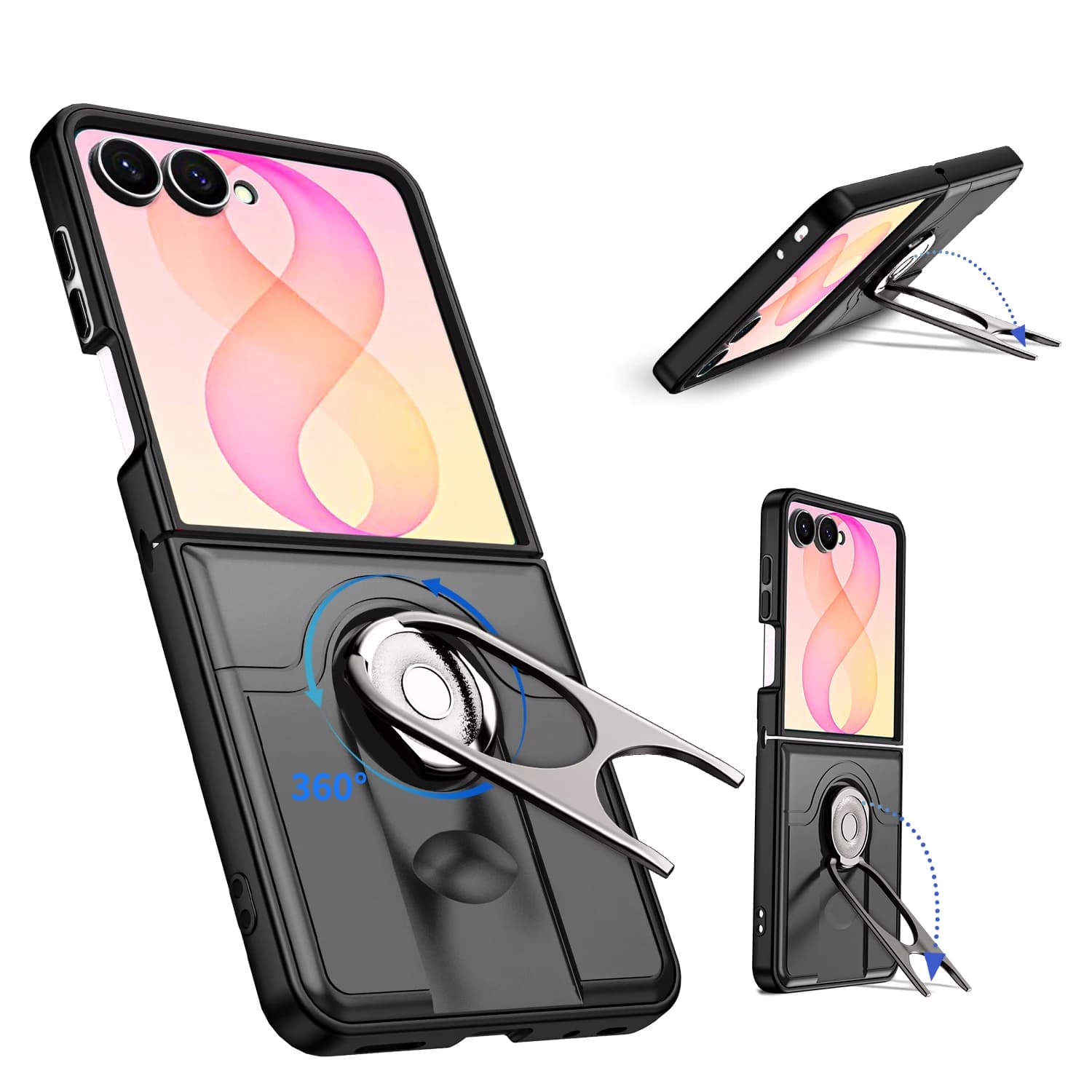360° Rotating Ring Holder Car Magnetic Phone Case for Samsung Galaxy Z Flip 8 Flip 7 FE Z Flip 6 5G for Magsafe Protective Cover