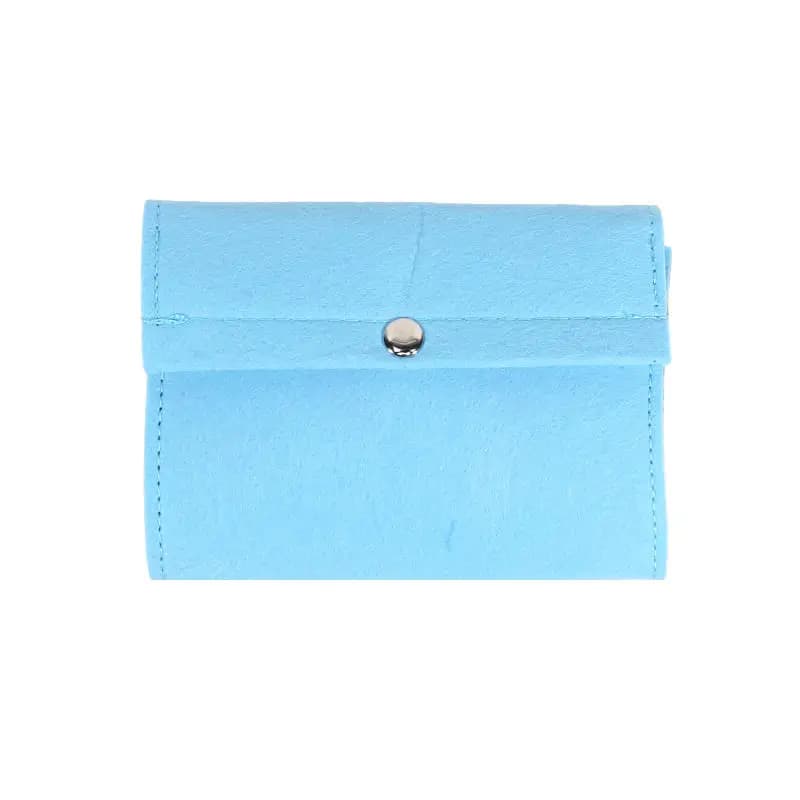 Borsa portaoggetti circolare per uncinetti, organizer in feltro per ferri da maglia, kit di accessori per cucito, borsa portaoggetti con 1 borsa grande e 2 piccole.