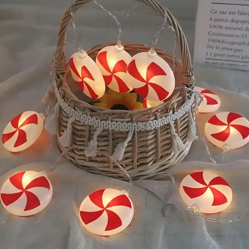 6m 40 LED Festivo Candy Cane Spiral Light String Decorazione natalizia LED Spettrale Spettro Lucine Festa Matrimonio 831