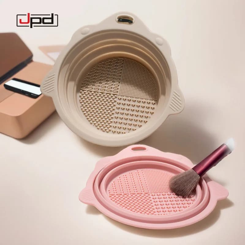 Silicone Washing Bowl Cleaning Tool, Makeup Brush, Cypriot Blow, Beauty Egg Cleaning, Wash Pad, Foldable Cleaning Bowl