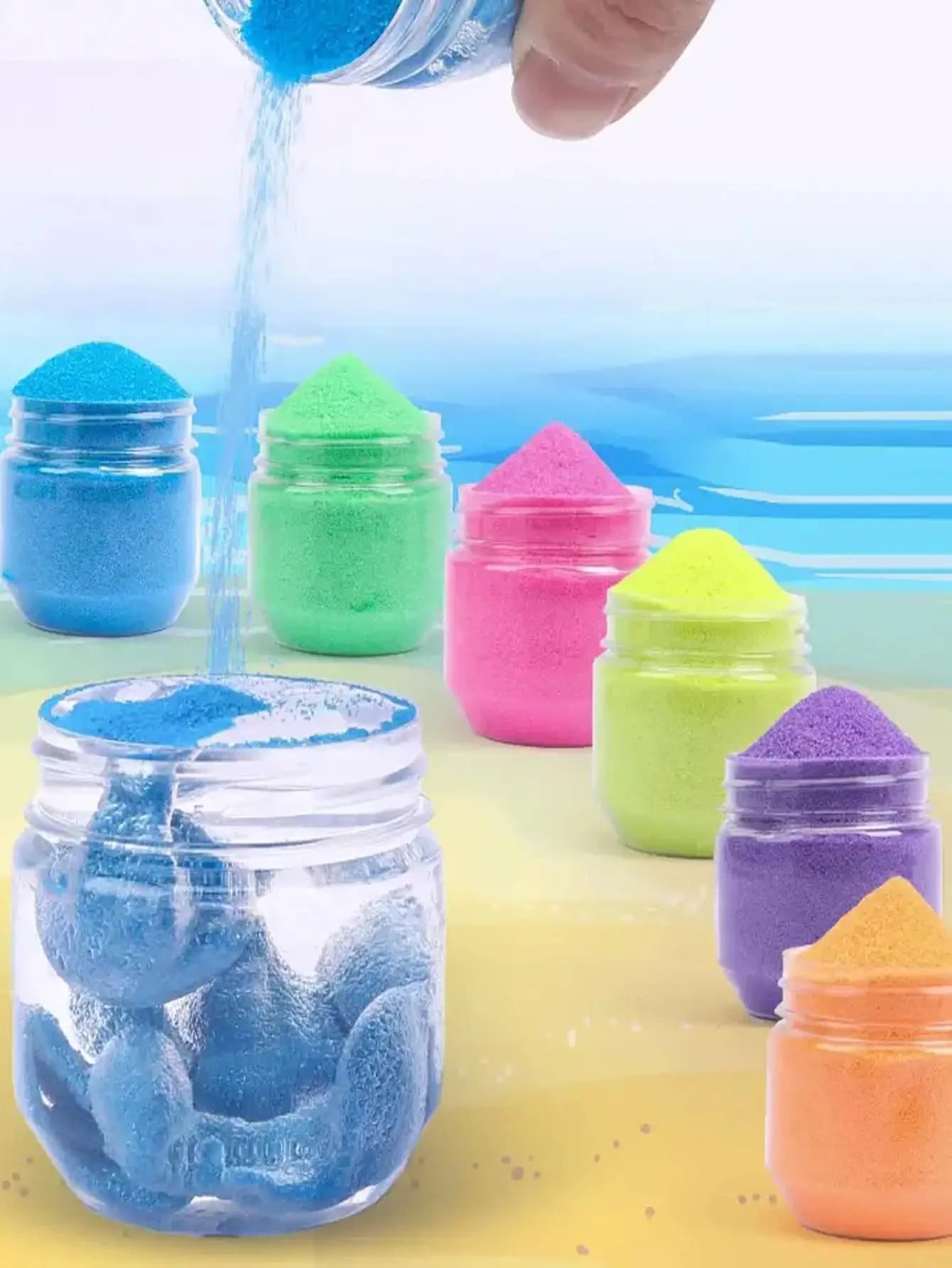 Sabbia magica fai-da-te non bagnata Sabbia spaziale colorata Impermeabile Incredibile stampaggio di melma Sabbia artistica antistress per bambini Regali per bambini