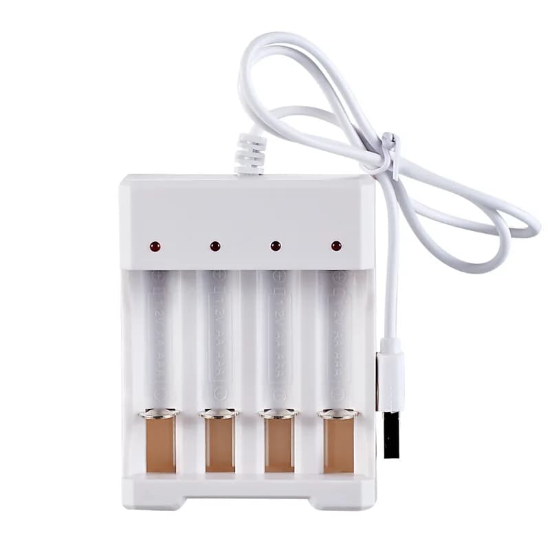 USB Plug Charger Quick Charging Smart Charging Station for Portable Charger with Nimh Nicd AAA/AA Rechargeable Battery