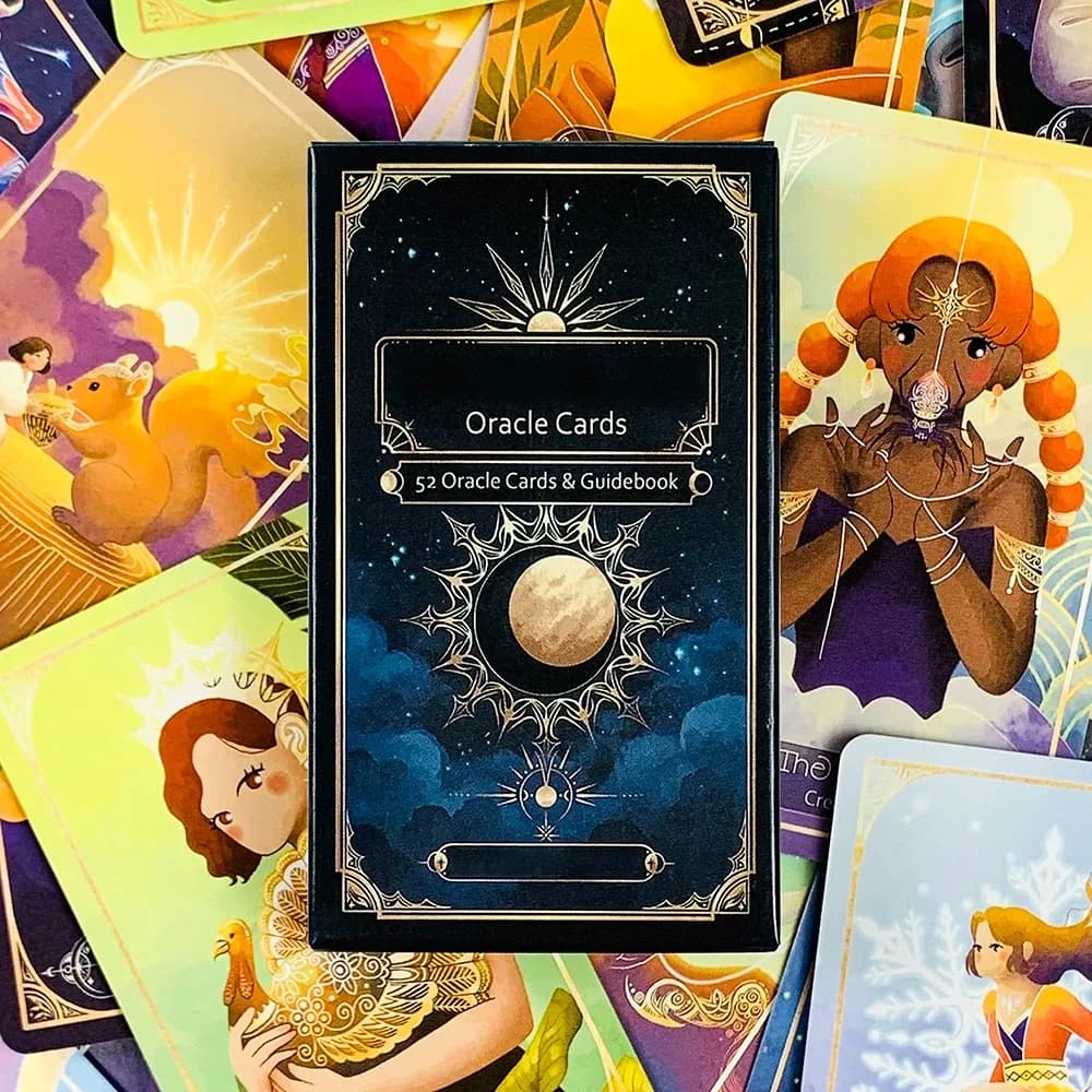Nuove carte Oracle 52 carte Oracle versione inglese Gioco da tavolo con mazzo di carte divinatorie, ideale per divinazione, meditazione e regali