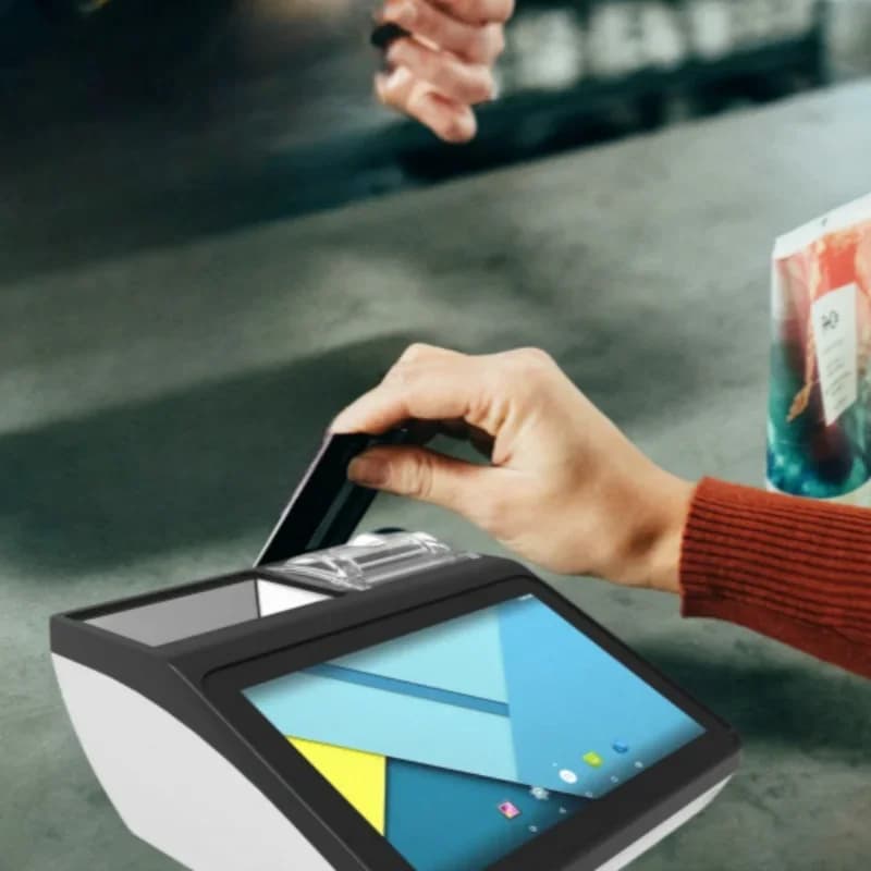 Registratore di cassa per lettore di carte di credito con terminale POS per stampante QR NFC da 7 pollici di Shenzhen Factory per uso aziendale