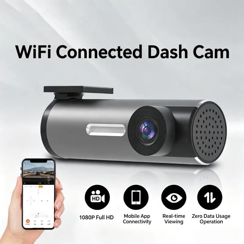 Mini WiFi Dash Cam Lipstick, Hidden USB No-Screen, 1080P Starlight Night Vision, APP Preview, Loop Record, Easy Install.