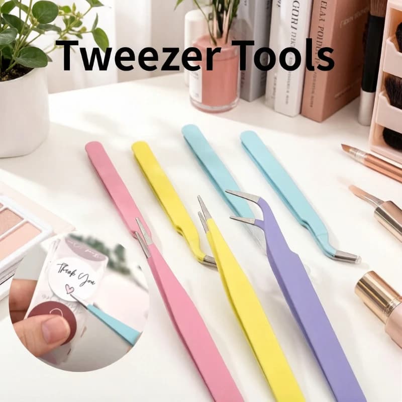 Straight Tip Tweezers Kit Precision Craft Tool for Sticker Picking Junk Journal Scrapbooking Embellishments DIY Projects