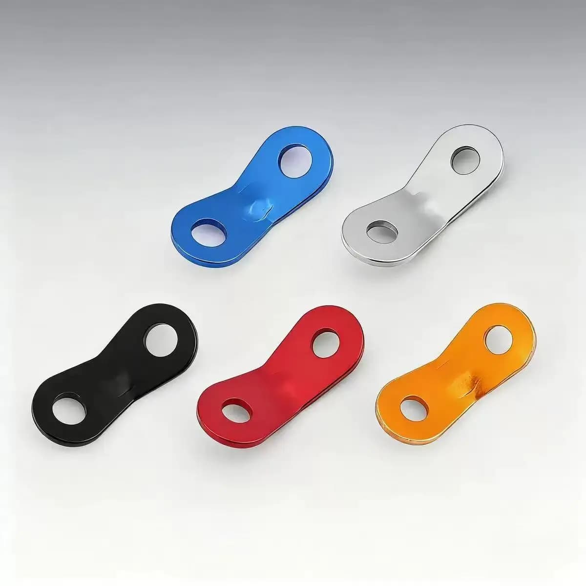 6pcs Aluminum Alloy Double-hole Tent Guyline Adjuster Buckle Windproof Rope Tensioner for Camping