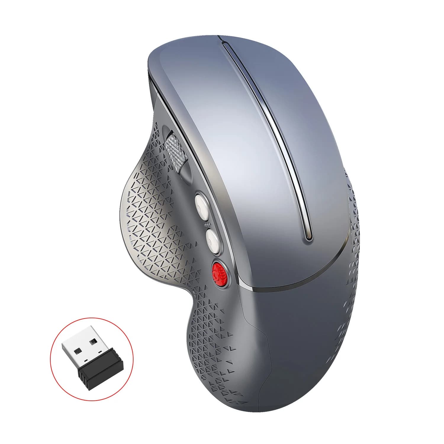 Mouse Wireless 2.4G Ergonomic Vertical Mouse Playground with Metal Side Roller for Official Laptop PC