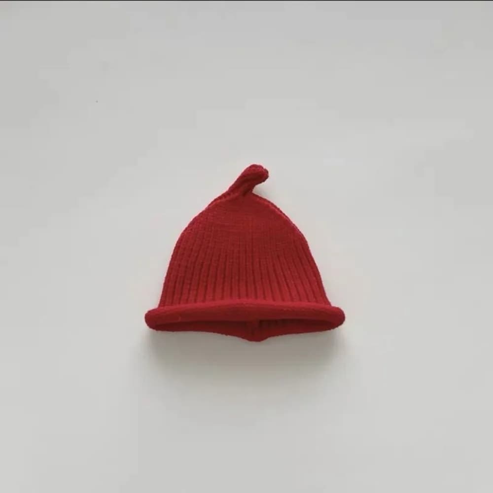 Cute Korean Style Baby Knit Cap Keep Warm Thick Baby Hat Solid Color Winter Cap Winter