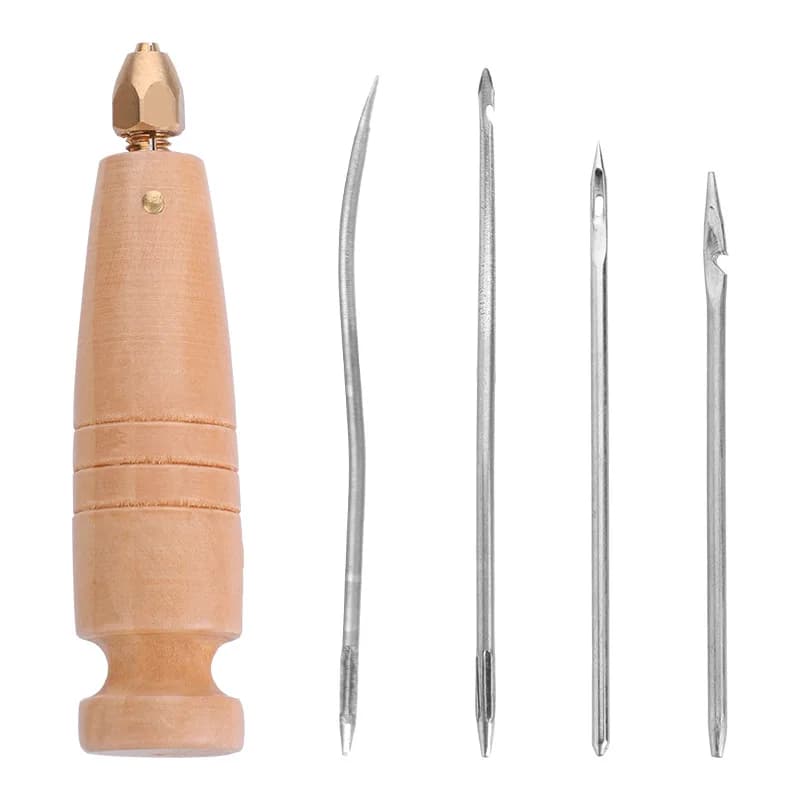 1set Leather Sewing Awl Set Replaceable Multifunctional Shoes Repair Tool DIY Punch Stitching Needle Sewing Leathercraft Tool